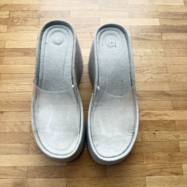 Zara Beige Plateauschuhe