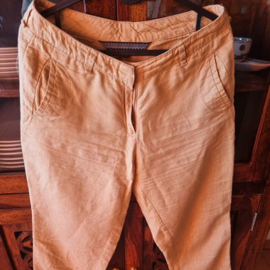 Beige cotton pants