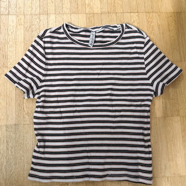 Pink striped Crop T-Shirt