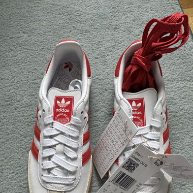 Adidas Samba OG white/red 36 2/3