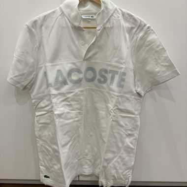 Lacoste white short sleeve polo shirt