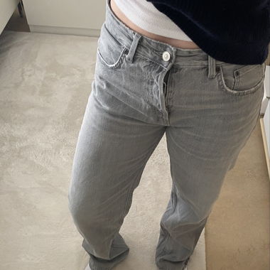 ZARA graue Jeans Straight - Grösse 38