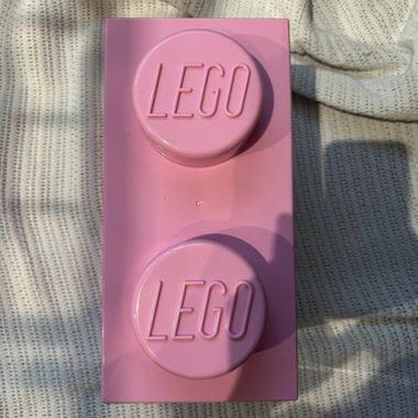 Scatola portaoggetti Lego rosa