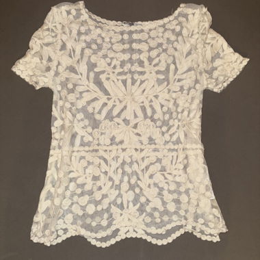White Lace T-Shirt, Transparent