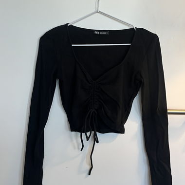 Crop-top nero Zara