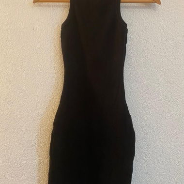 Black Rib Tank Dress
