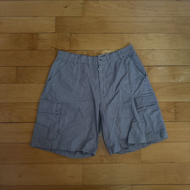 Short cargo gris-vert casual pour homme