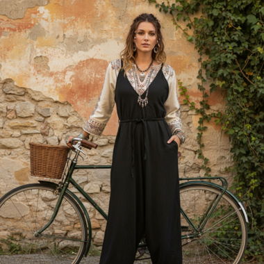 Boho Jumpsuit, backless summer