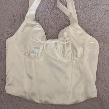 Bershka satin crop top