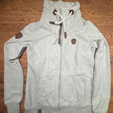 Light Green Zip-Up Sweater