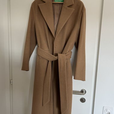 Benetton camel wrap wool coat