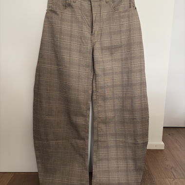 Weite Tartan-Hose Ballon-Schnitt
