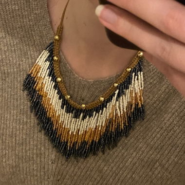Collana a plastron con perle
