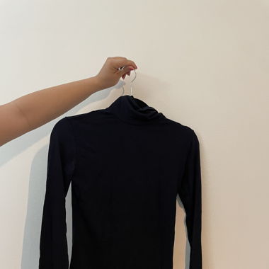 Pull Col roulé bleu foncé
