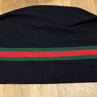 Alpaca wool Black striped scarf
