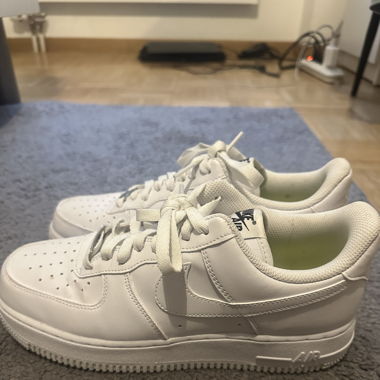AIR FORCE 1 Sneaker white/black/metallic silver