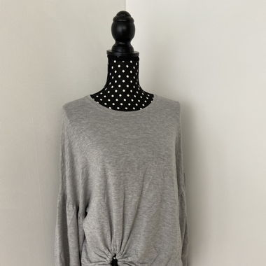 Top in Cotone Grigio con Coulisse – Taglia M