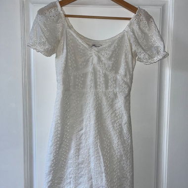 Hollister Dress White XS Lace Trim CoastalCowgirl