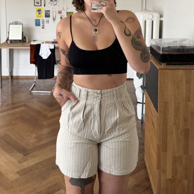 striped shorts