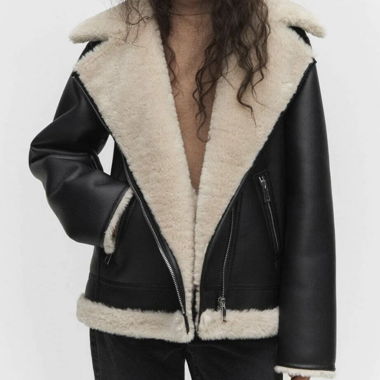 Veste en similicuir Mango