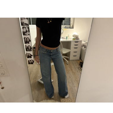 i famosi zara low waist wide leg jeans