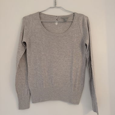Maglione beige-grigio con paillettes