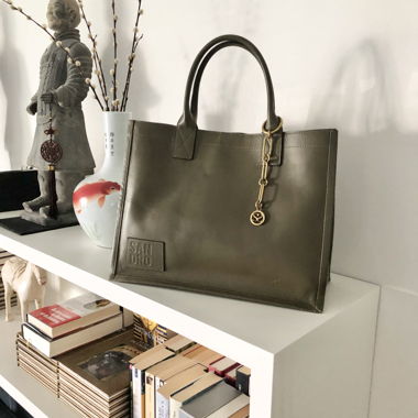 Shopper-Tasche Olivegrün Sandro