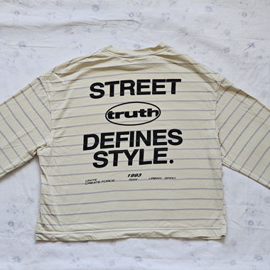Langarmshirt mit Print Hellgelb