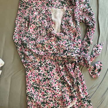 Floral Wrap Dress Detail