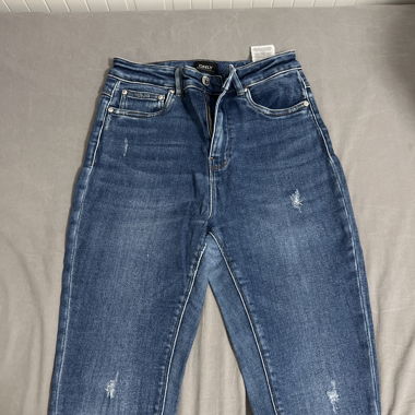 Jeans corti ONLY blu con effetto used