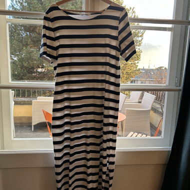 Black and White Striped Breton Dress