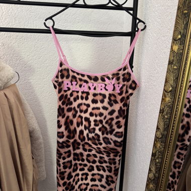 Playboy Leopard Dress Pink