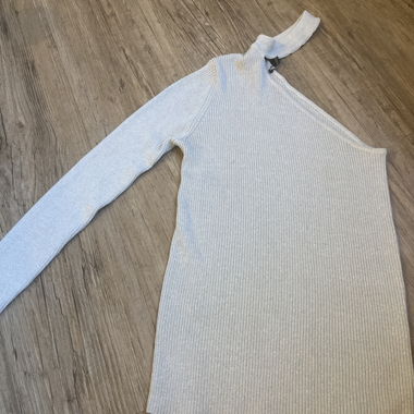 Rippenshirt mit One-Shoulder