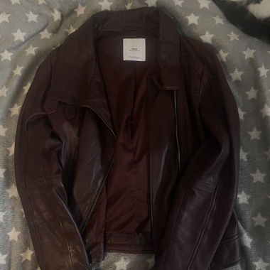 Giacca in pelle rossa