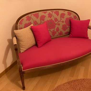 Sessel Sofa Pink Biedermeier Style