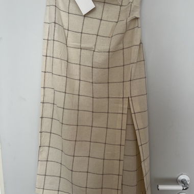 Jupe midi à carreaux MANGO