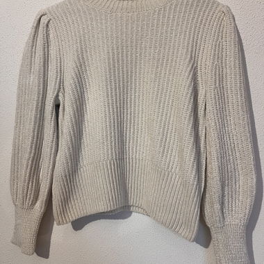 Pull en maille blanc crème