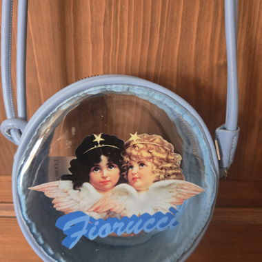 Mini sac bandoulière transparent Fiorucci bleu