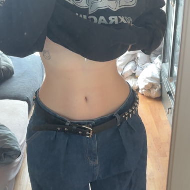 Blue baggy pants