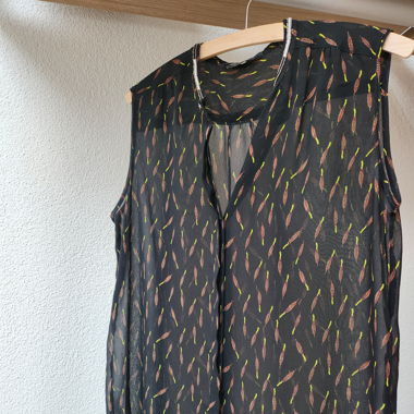 Transparente Bluse im Indianerstil