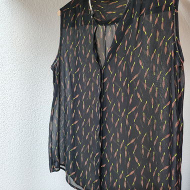 Transparente Bluse im Indianerstil