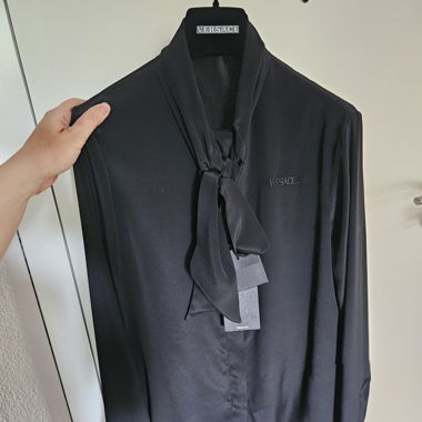 Black Versace shirt with bow