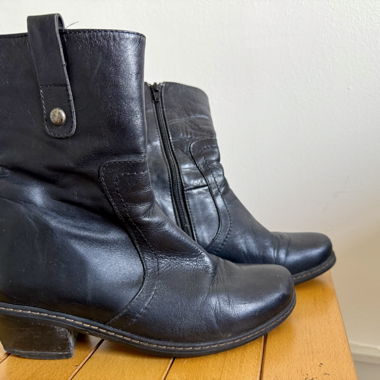 Bottines en cuir noires Wolky