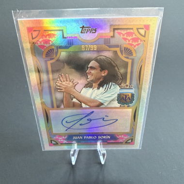 Carta Topps Juan Pablo Sorin auto /99