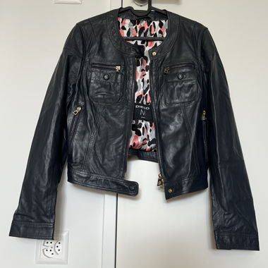 Veste en cuir anthracite de Diego M