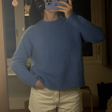 Maglione in maglia blu