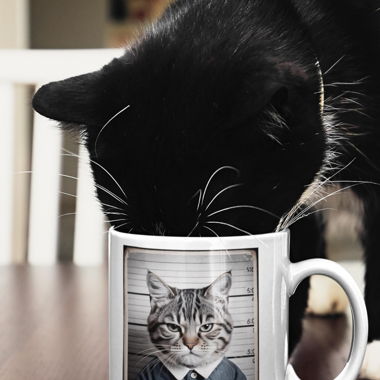 Keramik Tasse Katze Druck NEU 