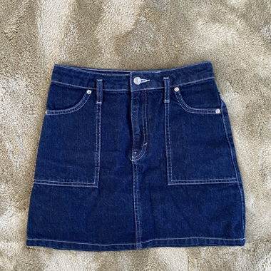 Topshop denim mini skirt
