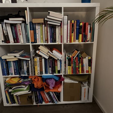 White bookshelf