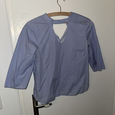 Blusa a righe azzurro chiaro, taglia 36